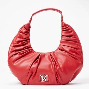 NWT Badgley Mischka Large Pleated Shoulder Bag